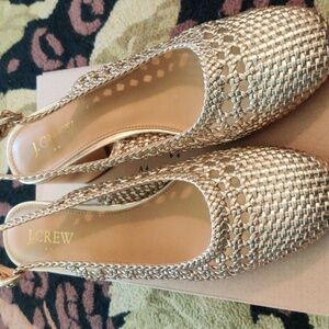 Gold J Crew sandals. NEW